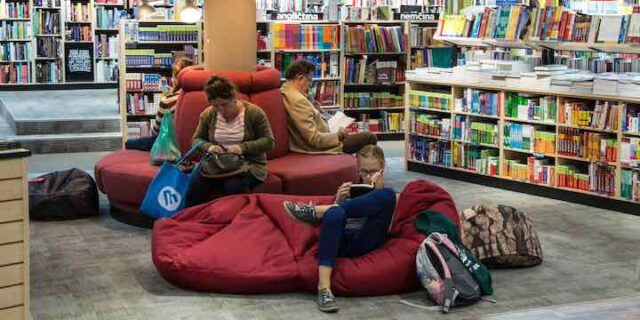 Reading in a library