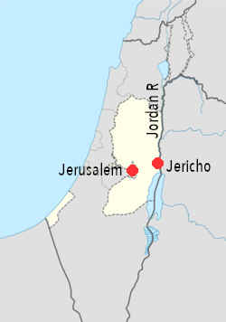 Map showing Jericho